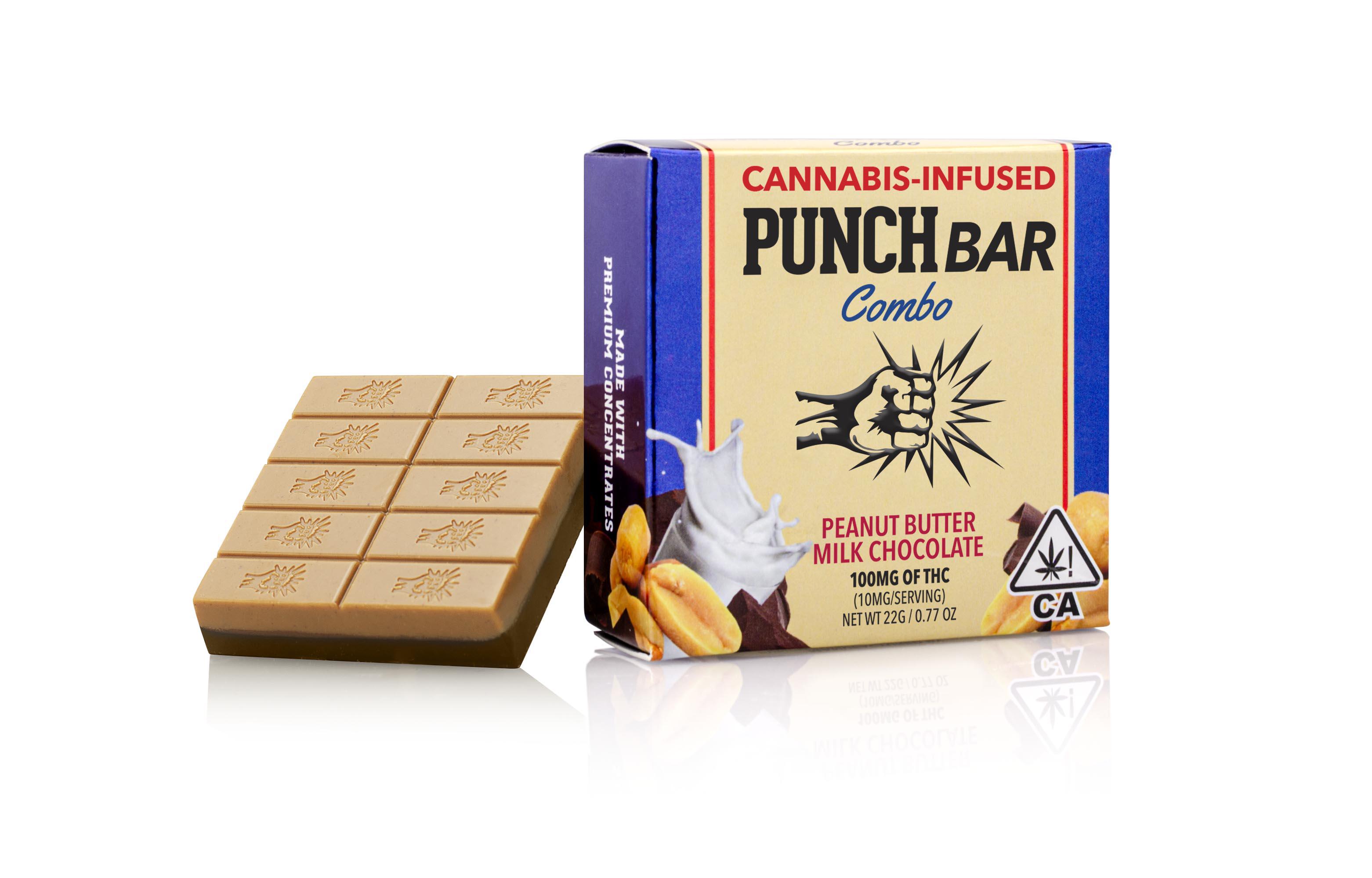 PUNCH EDIBLES - PEANUT BUTTER MILK CHOCOLATE 100MG PUNCHBAR