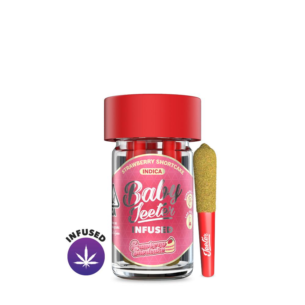 JEETER - STRAWBERRY SHORTCAKE 0.5 GRAM INFUSED BABY JEETER PREROLLS - 5 PACK